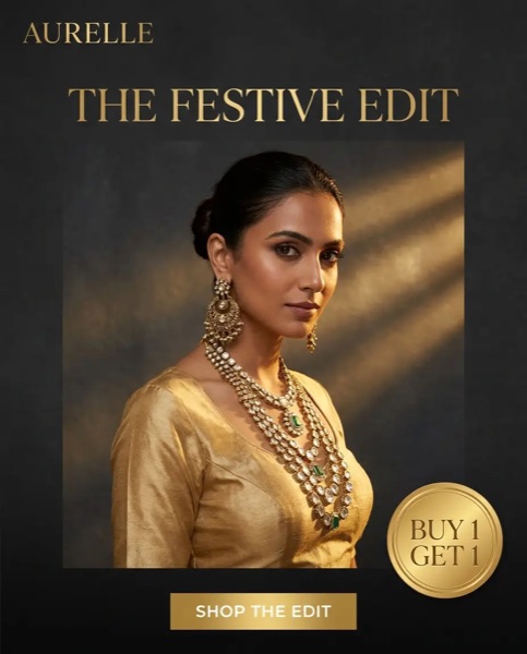 Meta ad creative with offer for jewellery brand