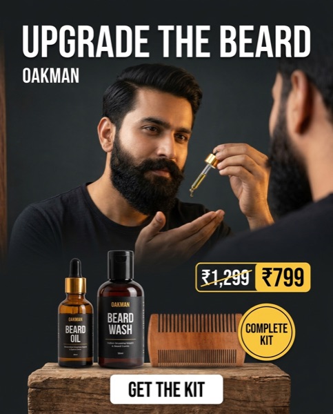 Meta ad creative with price offer for grooming brand