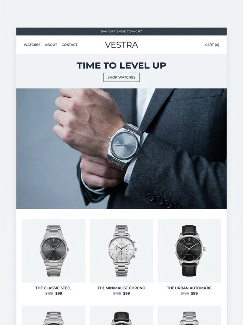 Watch brand homepage design