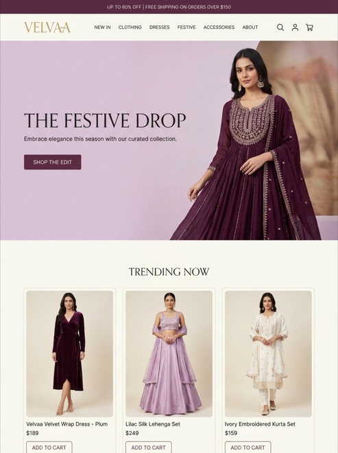 Fashion brand homepage design